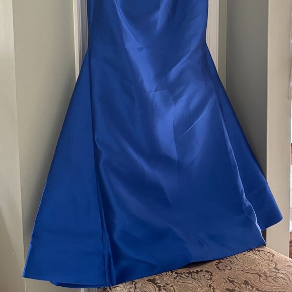 JADE COUTURE BY JASMINE Women's Cobalt Blue Gown - Picture 3 of 5